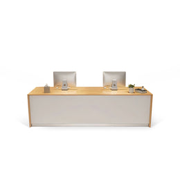 Rectangular Reception Desk 47-94 in Wide with File Drawers, Keyboard Tray & Lockable