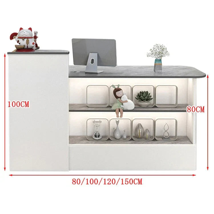 Classic Counter Reception Office Desk Front Storage Modern Decorative Table in Stock JDT-104-KC-E