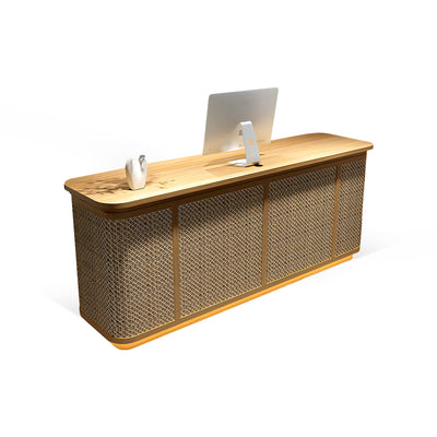 Rustic Wicker Front Desk: Perfect for Boutique Hotels and Restaurants JDT-145