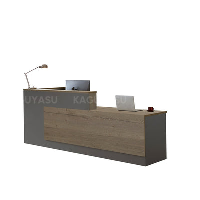Modern L-Shaped Reception Desk with Side Storage and Drawers JDT-2215