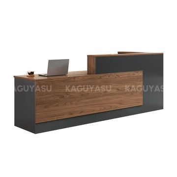 Modern Reception Desk with Keyboard Tray, Lockable & File Drawers for Office Lobby(In Stock)