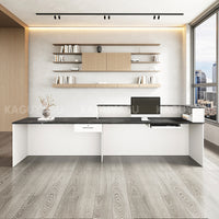 Minimalist Office Reception Desk with Keyboard Tray and Drawer JDT-2216