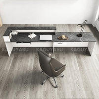 Minimalist Office Reception Desk with Keyboard Tray and Drawer JDT-2216