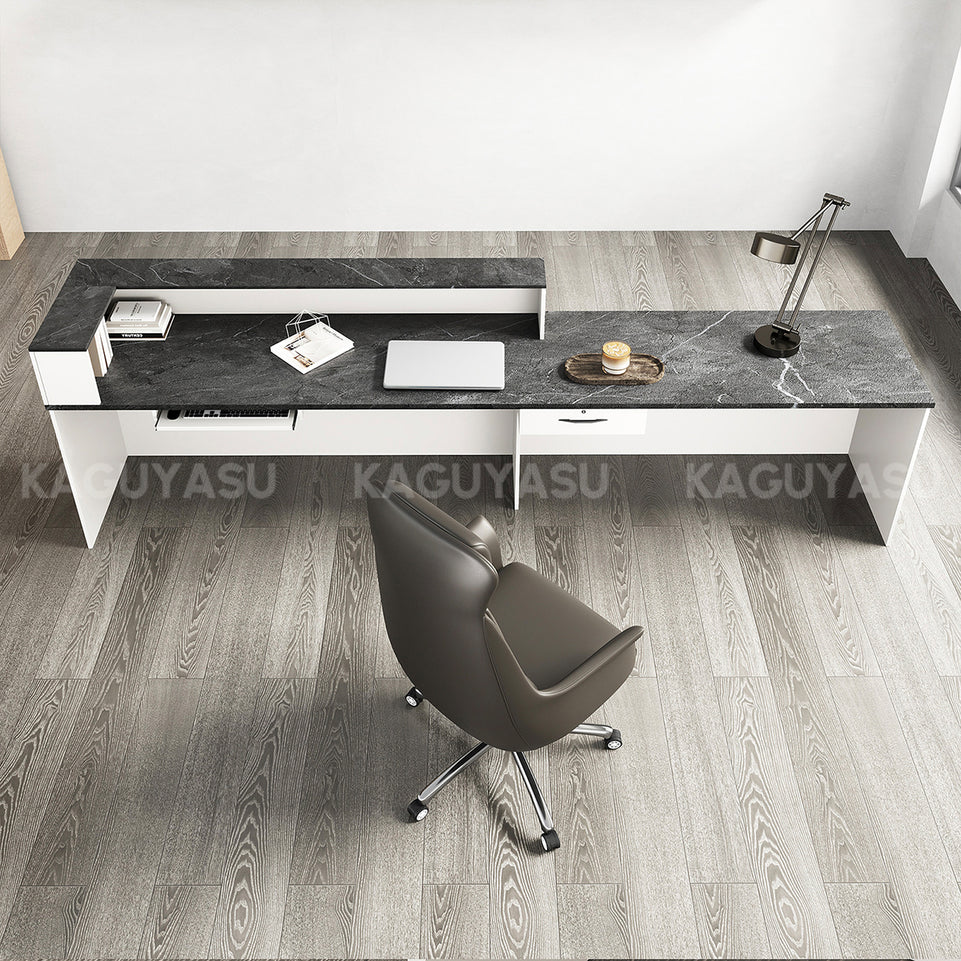 Minimalist Office Reception Desk with Keyboard Tray and Drawer JDT-2216