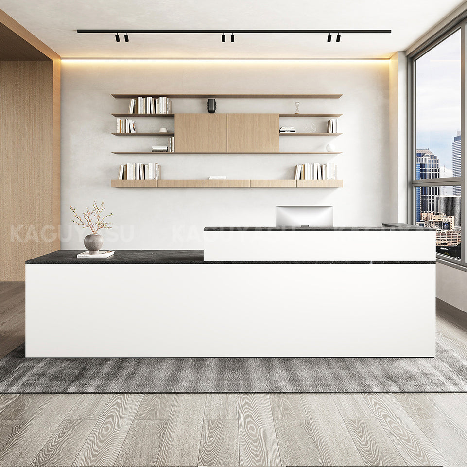 Minimalist Office Reception Desk with Keyboard Tray and Drawer JDT-2216