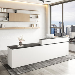 Minimalist Office Reception Desk with Keyboard Tray and Drawer JDT-2216