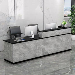 Corner Straight Reception Desk with Keyboard Tray and Drawers for Offices and Hotel Lobbies JDT-712