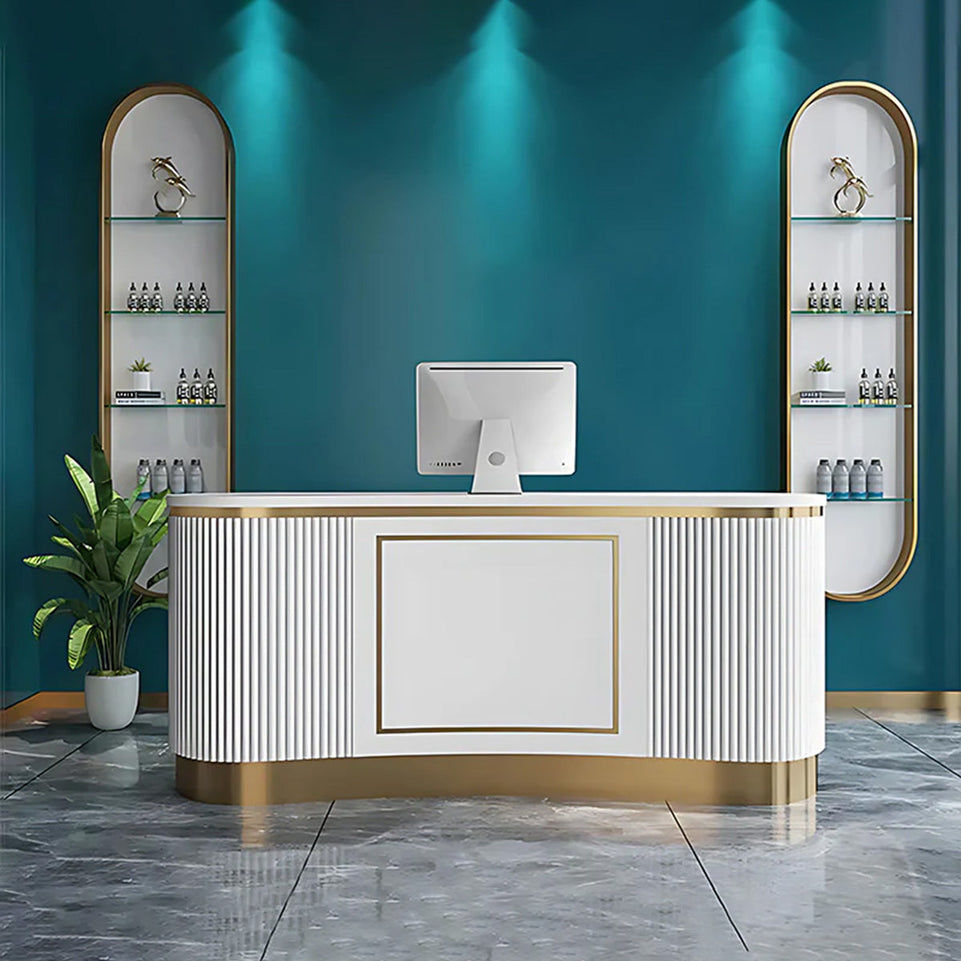 Small Clothing Store Counter Simple Modern Curved Bar JDT-7179