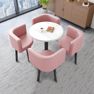 Reception Table with 4 Chairs for Small Cafés or Waiting Areas JDZH-2022（In Stock）