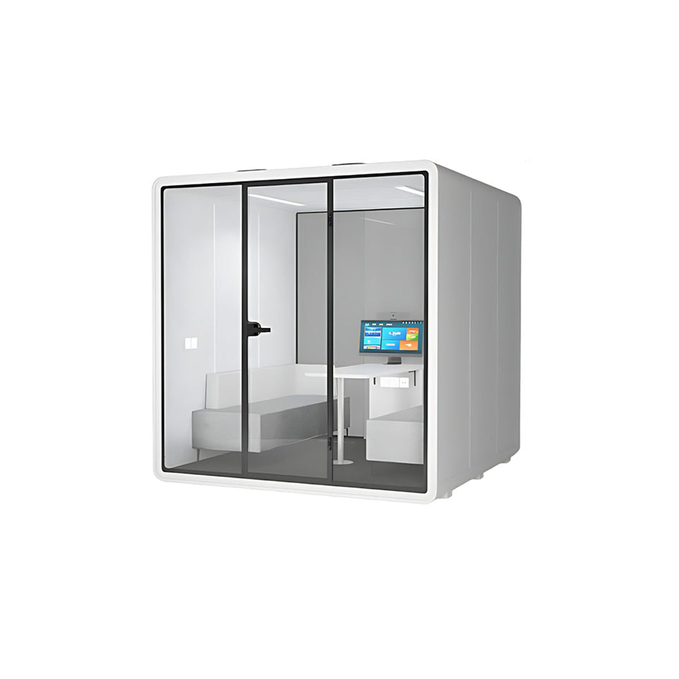 Advanced Acoustic Pod with Six-layer Soundproof Structure, Tempered Safety Glass, Air Circulation System & Modular Design for Private Spaces