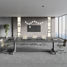 Conference Table with Built-In Power Outlet, Cable Management & Reinforced Legs (In Stock)