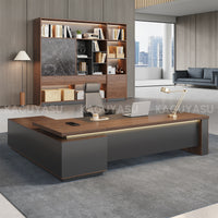 Modern High-End Executive Desk with Thick Desktop and Spacious Under-Desk Clearance LBZ-2143（In Stock）