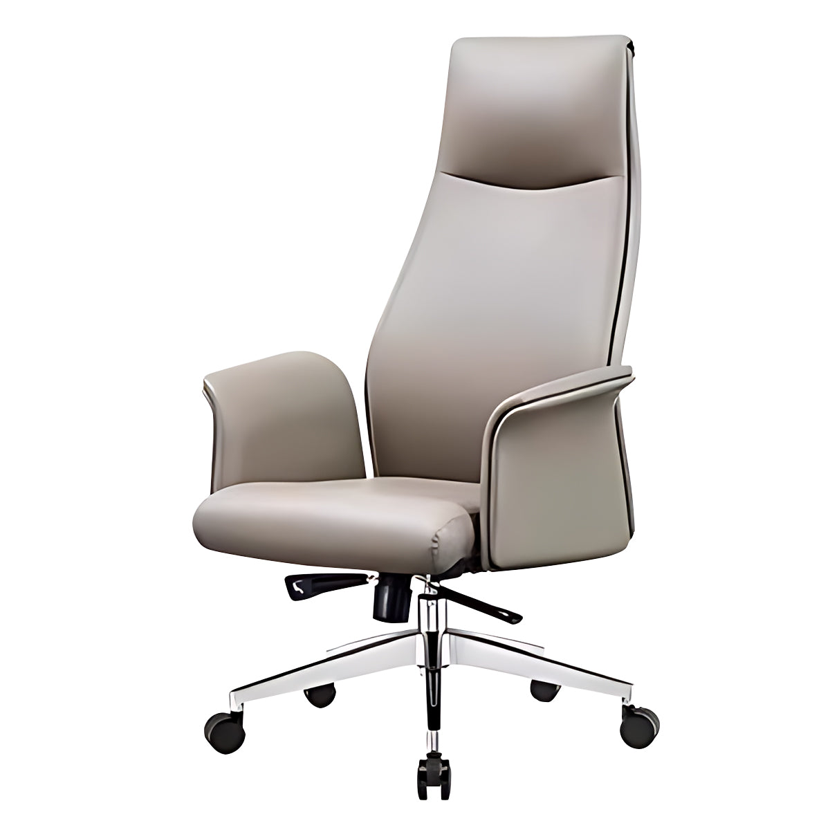 Elegant Executive Desk with a Refined Slatted Front Panel Design LBZ-2186