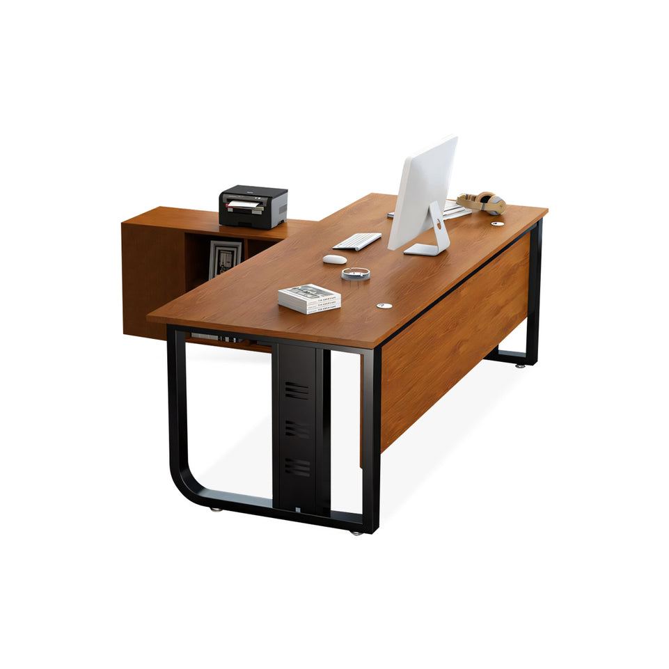 Boss Desk With Cable Holes simple modern office supervisor desktop computer desk LBZ-10126