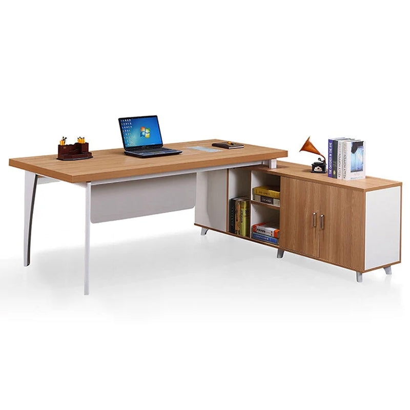 Executive Office Desk for Boss with Thickened Panel and Steel Frame and Spacious Work Surface LBZ-10153