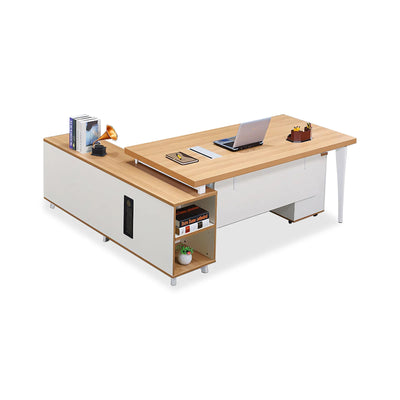 Executive Office Desk for Boss with Thickened Panel and Steel Frame and Spacious Work Surface LBZ-10153