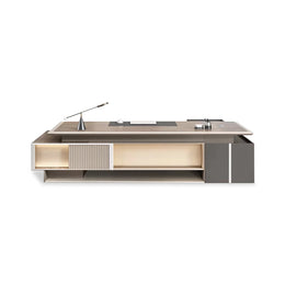Modern Executive Desk 20-126 in Wide with Side Storage & Lumbar Support for Home Office