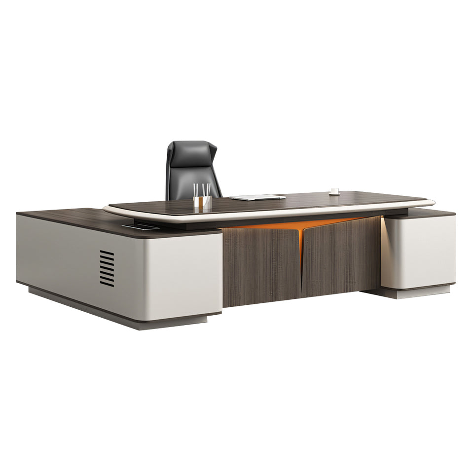 Stylish Minimalist Executive Desk With Painted Workstation LBZ-10172