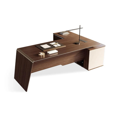 Executive Computer Office Desk Boss Furniture with Thickened Desktop Classic Aesthetic Tilted Design LBZ-1020