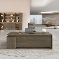 L-Shaped Executive Desk With Storage Cabinet And Privacy Panel – Modern Office Furniture For Home And Workplace LBZ-2141