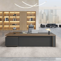 Modern High-End Executive Desk with Thick Desktop and Spacious Under-Desk Clearance LBZ-2143（In Stock）
