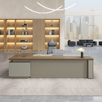 Modern L-Shaped Executive Office Desk with Lockable Storage Drawers LBZ-2143 (In Stock)