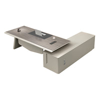 Luxury Large Executive Desks with Credenza and Double-layer Desktop LBZ-K068