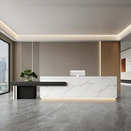 Large Storage Space Entrance Reception Desk with Credenza JDT-7102