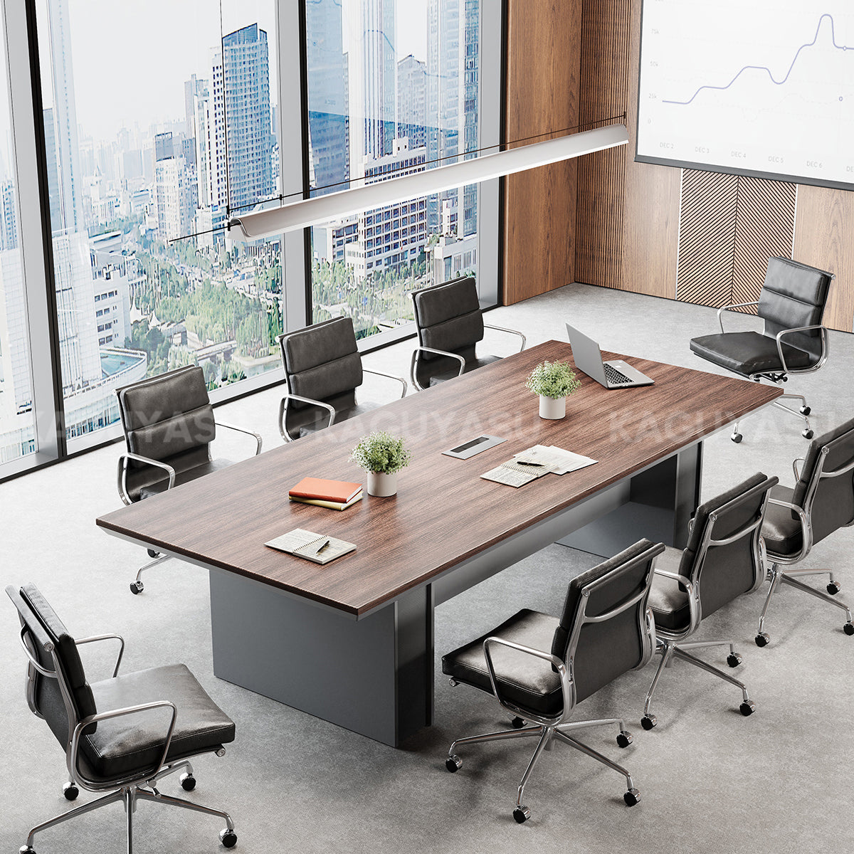 Rectangular Conference Table for 6–8 People with Strong Wooden Base MBS-HYZ-3001 (In Stock)