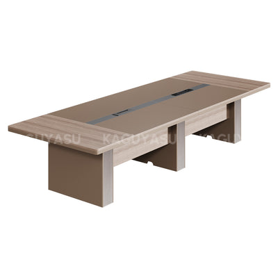 Rectangular Conference Table 142 in Wide (11.8 ft) with Cable Management & Dual-Tone