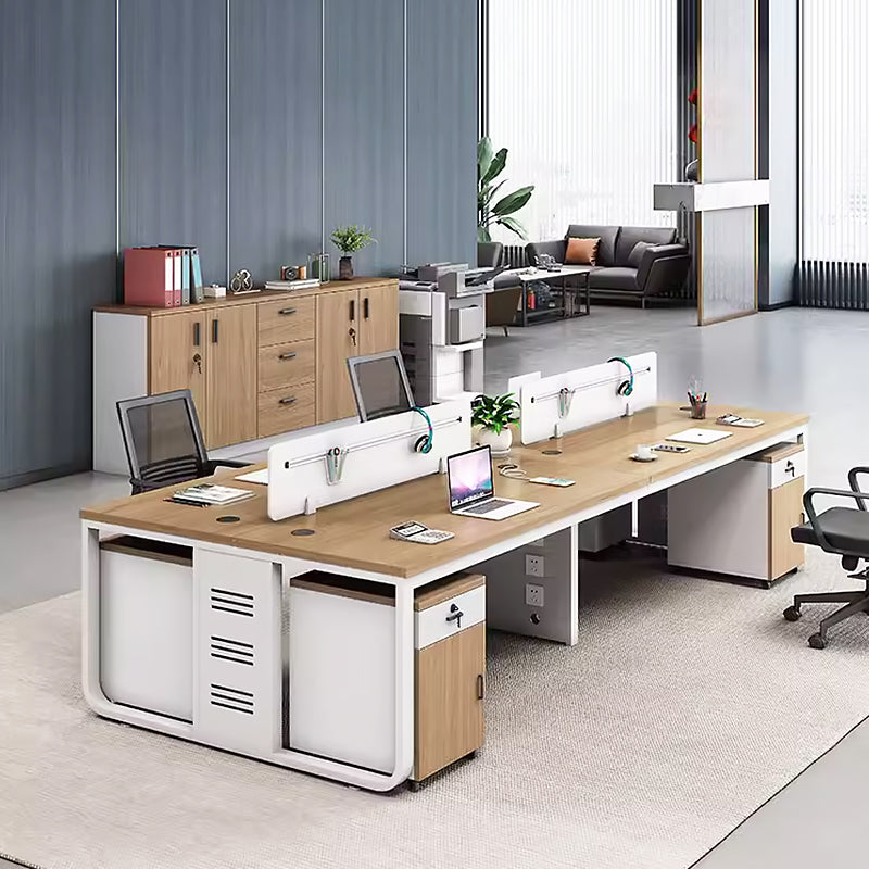 Office Harmony Ensemble Staff Desk and Chair Combo for Four YGZ-1015