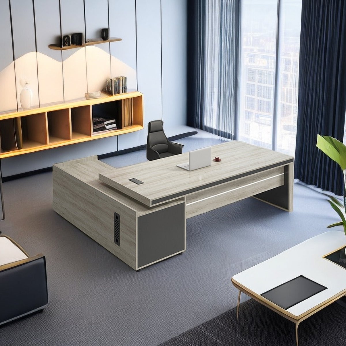 Boss Table Draw Customizable Luxury Durable Industrial Style Boss Table In Stock ...