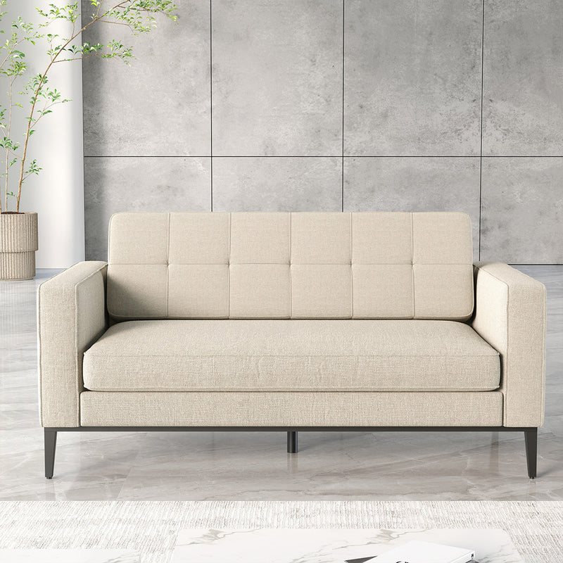 Contemporary Modular Sofa with Ergonomic Backrest, Soft Cushion & Wide Armrests for Office, Living Room & Apartment Spaces (43–75")（Stock Items） (In Stock)