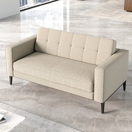 Contemporary Modular Sofa with Ergonomic Backrest, Soft Cushion & Wide Armrests for Office, Living Room & Apartment Spaces (43–75")（Stock Items） (In Stock)