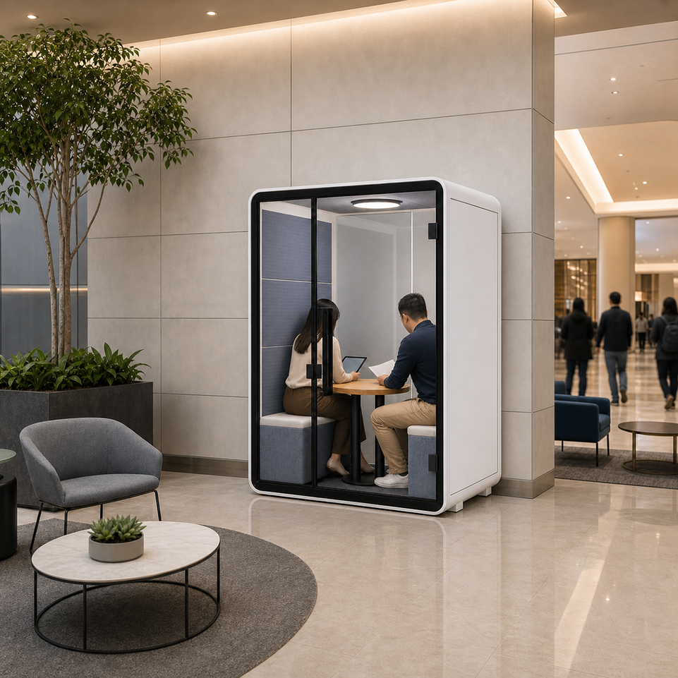 Professional Acoustic Pod with Multi-layer Soundproof Structure, Safety Glass, Magnetic Sealing Strips & Modular Design for Private Workspaces