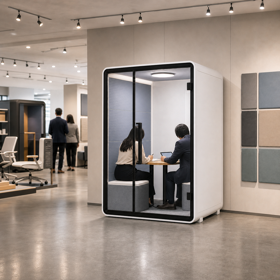 Professional Acoustic Pod with Multi-layer Soundproof Structure, Safety Glass, Magnetic Sealing Strips & Modular Design for Private Workspaces