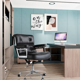 Executive Leather Office Chair with Adjustable Height & 360° Swivel TY205（In Stock）