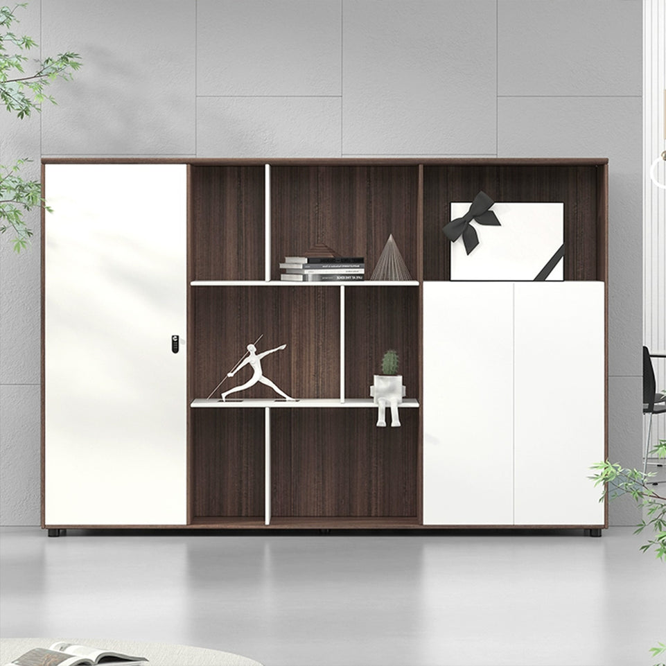 Storage Cabinet Wooden File Cabinets Office Furniture With Door Multilayered Spacious Durable WJG-1030