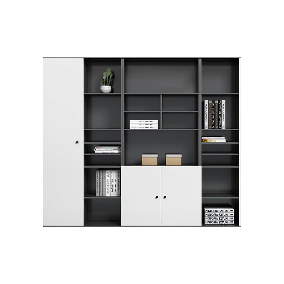 Height-Adjustable Executive Desk with Side Storage Cabinet