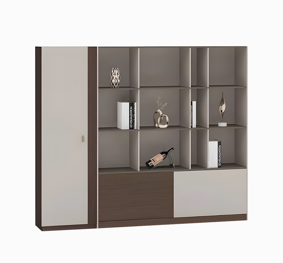 Premium Spacious Office Desk Aluminum Edge Scratch Resistant Lockable Drawers BGZ-2061