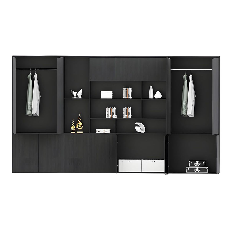Luxury Contemporary Executive Desk with Smart Power Outlet, Diamond-cut Thick Top & Large Storage Cabinet for Modern Offices (55–87")