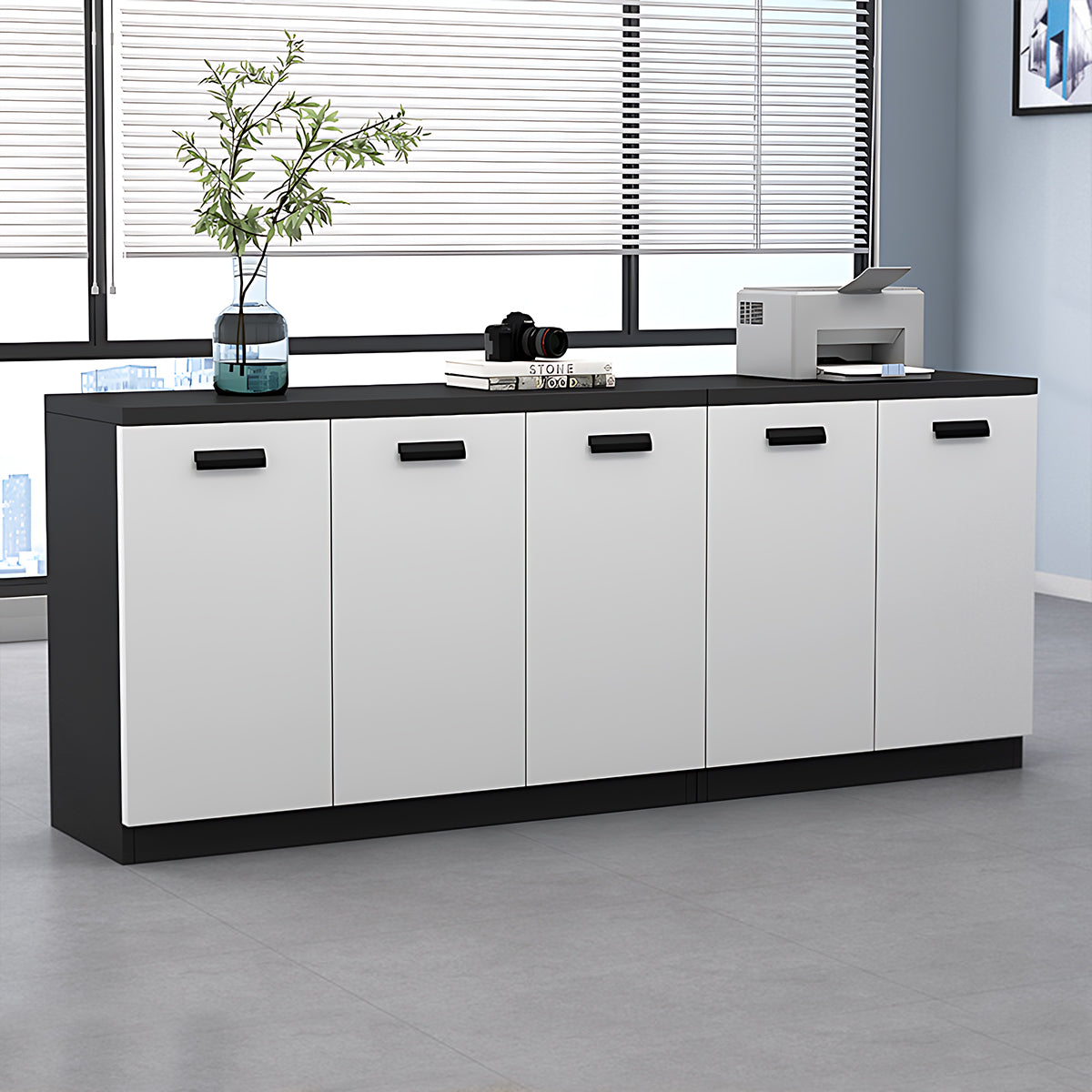 Minimalist Office Storage Cabinet with Printer Stand (In Stock)