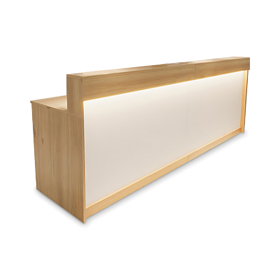 Rectangle Straight Reception Desk with Light Counter Table with Keyboard Tray and Drawers JDT-004-W (West Coast)