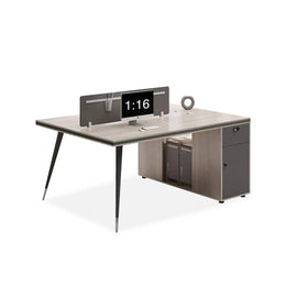 Curved Office Desk with Cable Management, Side Storage & Privacy Panel for Home Office