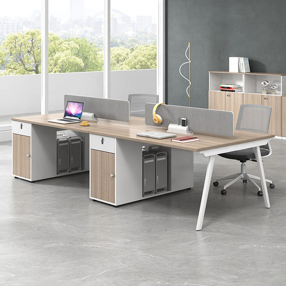 Modern Office Desk Furniture Studio Writing Storage Desk Four Person Employee Table YGZ-10108