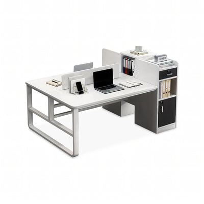 Streamlined Workspace Simple Modern Office Desk and Double Computer Workstation YGZ-1024