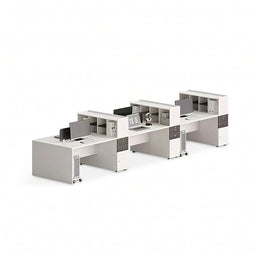 Round Office Desk with Cable Management, Lockable & File Drawers for Home Office