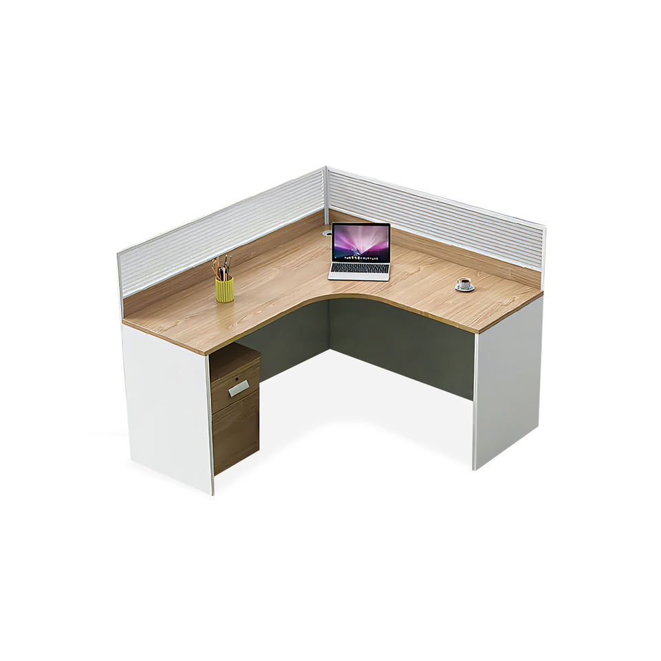 Versatile L-Shaped Screen Partition Desk for Collaborative Workspaces L-shaped desk YGZ-1062