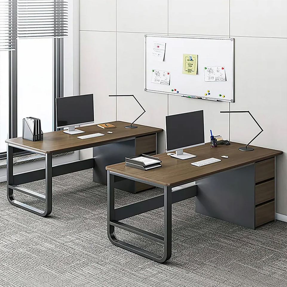 Computer Desk Office Furniture Work Writing Desk Large Capacity Drawer Staff Table YGZ-1076