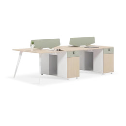 Modern Office Desk with Built-In Outlets, Cable Management & Lockable for Home Office